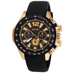 August Steiner Men's Stainless Steel Chronograph GMT Watch