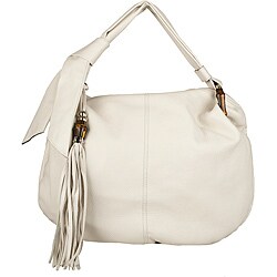 Gucci 'Jungle' White Pebbled Leather Medium Hobo