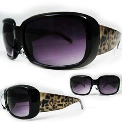 Women's Brown Leopard Oversized Sunglasses