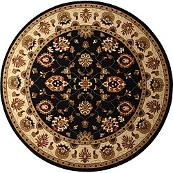 Tabriz Black Oriental Rug (5'3 Round)