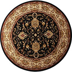 Persian Black Oriental Rug (5'3 Round)
