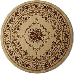 Bouquet Ivory Oriental Rug (5'3 Round)