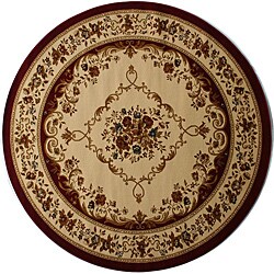 Bouquet Red Oriental Rug (5'3 Round)