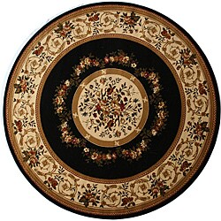 Duchess Black Oriental Rug (5'3 Round)