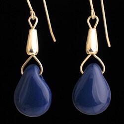 Gold and Glass 'Vintage Midnight Sky' Earrings