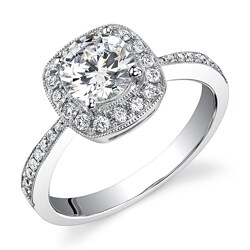 18k White Gold 3/4ct TDW Diamond Engagement Ring (H, SI1-SI2)