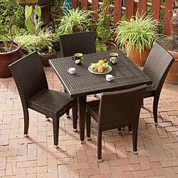 All-Weather 5-piece Multi-Brown Outdoor Dining Set