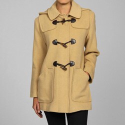 Larry Levine Women's Hooded Camel Hair-blend Coat