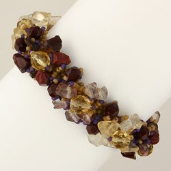 Isabela Jasper/ Glass/ Crystal Wandering Seed Bracelet (Guatemala)