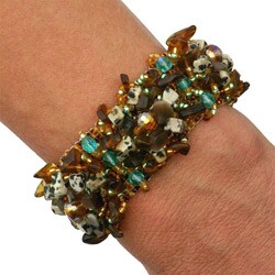 Zafrina Safari Summer Jasper/ Glass/ Crystal Bracelet (Guatemala)