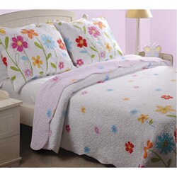 Growing Flowers Full/ Queen-size Quilt Set