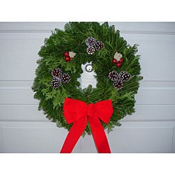 Fresh 24-inch Fresh Balsam Wreath<br />
