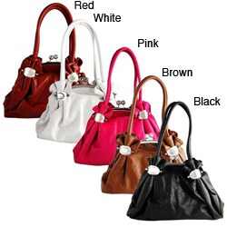 H2W Women's Classic Snap-closure Handbag