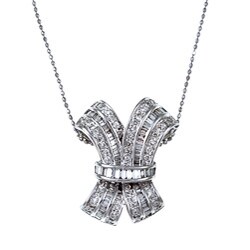 14k White Gold 1 1/5ct TDW Diamond Slide Necklace (H-I, SI1-SI2)