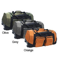 Olympia 26-inch Jacquard Fabric Rolling Duffel Bag