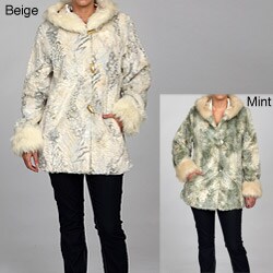 Nuage Women's Faux Fur Hooded Coat