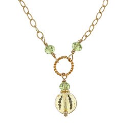 Charming Life 14k Goldfill Citrine and Peridot Necklace