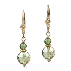 Charming Life 14k Goldfill Citrine and Peridot Earrings