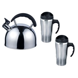 Stainless Steel 2.5-quart Tea Kettle Travel Set