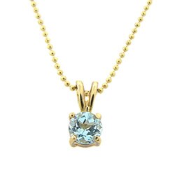 18k Gold over Sterling Silver Blue Topaz Necklace