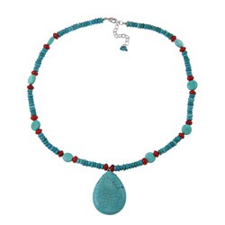 Precious Sterling Silver Multi-gemstone Necklace
