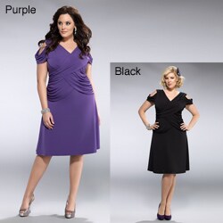 Kiyonna Women's Plus Size Sleeveless Gathered Dress
