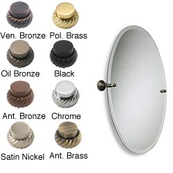 Allied Brass Oval Tilt Frameless Beveled Bathroom Mirror