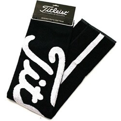 Titleist Black Jacquard Woven Cotton Golf Towel