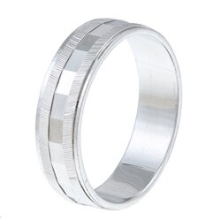 Platifina Sterling Silver Unisex Wedding Band