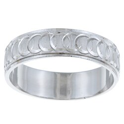 Platifina Sterling Silver Unisex Wedding Band