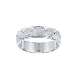 Platifina Sterling Silver Unisex Wedding Band