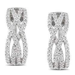 Sterling Silver 1/2ct TDW Diamond Earrings (G-H, I3)