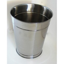 Polished Stainless Steel 10-inch Wastebasket