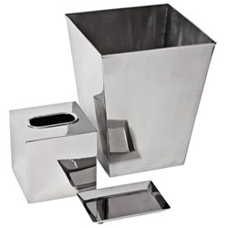 Polished Stainless Steel Bathroom Accessory Set