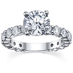 18k White Gold 3 1/10ct TDW Diamond Engagement Ring (G-H, SI1-SI2)