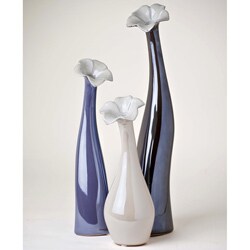 Porcelain Flower 3-piece Vase Set