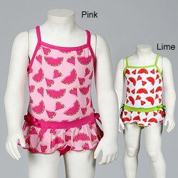 Pink Platinum Toddler Girl's Watermelon Swimsuit