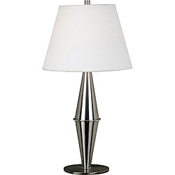 Kenroy Metrica Brushed Steel Table Lamp