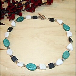 Silverplated 'Yukon Territory' Multi-gemstone Necklace