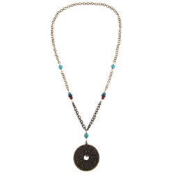 Charming Life Chinese Zodiac Turquoise, Carnelian, Lapis Necklace