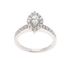 14k White Gold 3/5ct TDW Marquise Diamond Engagement Ring (H-I, I1-I2)