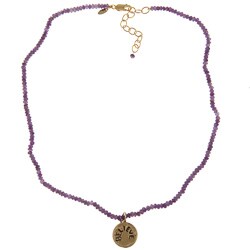 14k Gold over Sterling Silver Amethyst Necklace
