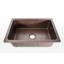 Highpoint Collection 30-inch Undermount Hammered Light Copper Kitchen Sink
