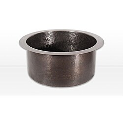 Copper Island 18-inch Dark Round Prep Sink