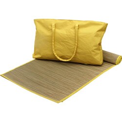 Worthy Beach Bag with Bamboo Beach Mats (Pack of 12)