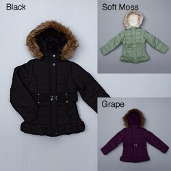 London Fog Big Girl's Belted Fashion Coat