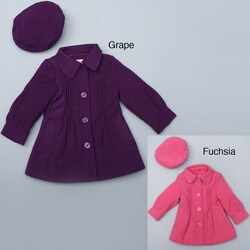 London Fog Toddler Girl's Fashion Wool Coat with Hat