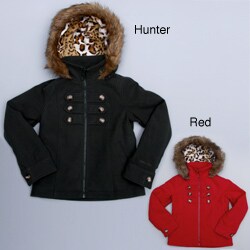 London Fog Big Girl's Faux-fur Hooded Coat