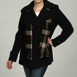 London Fog Women's Wool Blend Pea Coat