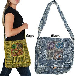 Washed Cotton Razor-cut Flower Bag (Nepal)